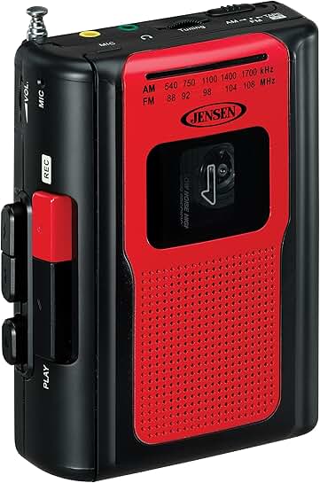 Retro Portable AM/FM Radio and Cassette Player
