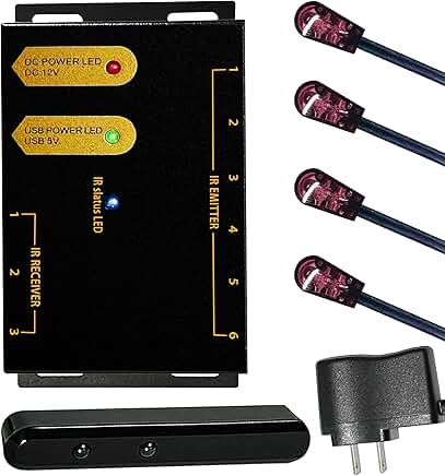 IR Repeater Kit with Dual Sensors, 100 Feet Range