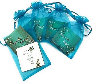 Bulk 5 Gift Sets with Greeting Cards, Bags, and Frog Charm Gifts