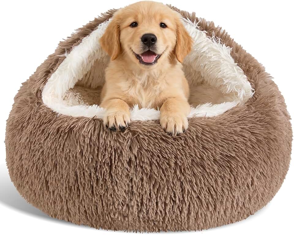 Cozy Hooded Bed for Small Pets