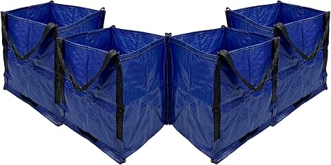 Heavy Duty 22-Gallon Storage Tote Bag, Pack of 4