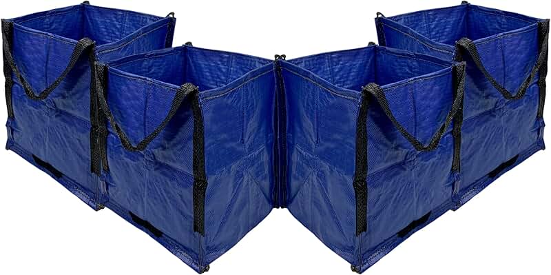 Heavy Duty 22-Gallon Storage Tote Bag, Pack of 4