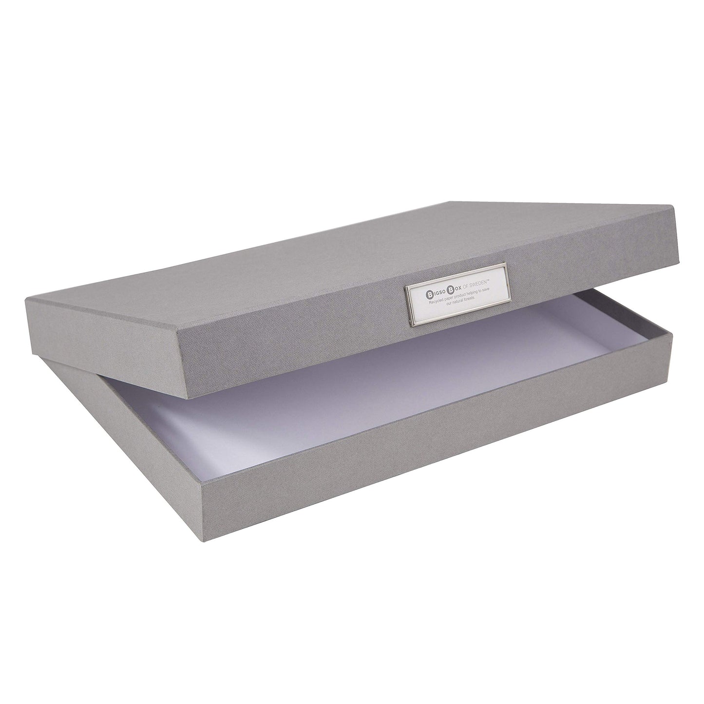 Large Fiberboard Document Box with Hinged Lid