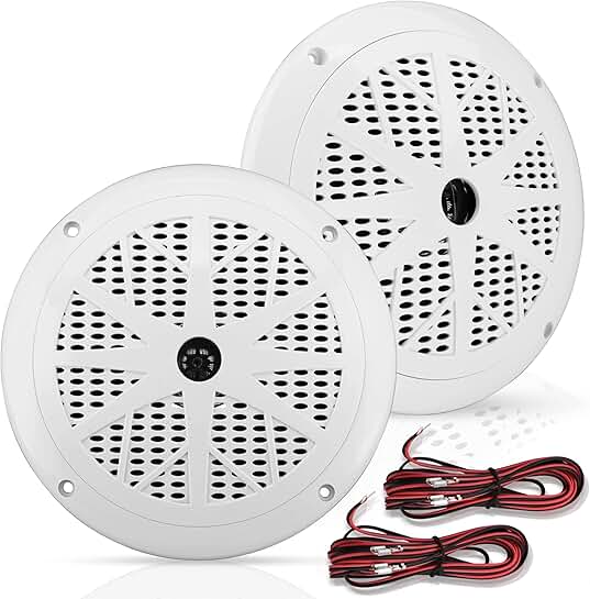 Pair of 6.5 Inch Waterproof Marine Speakers