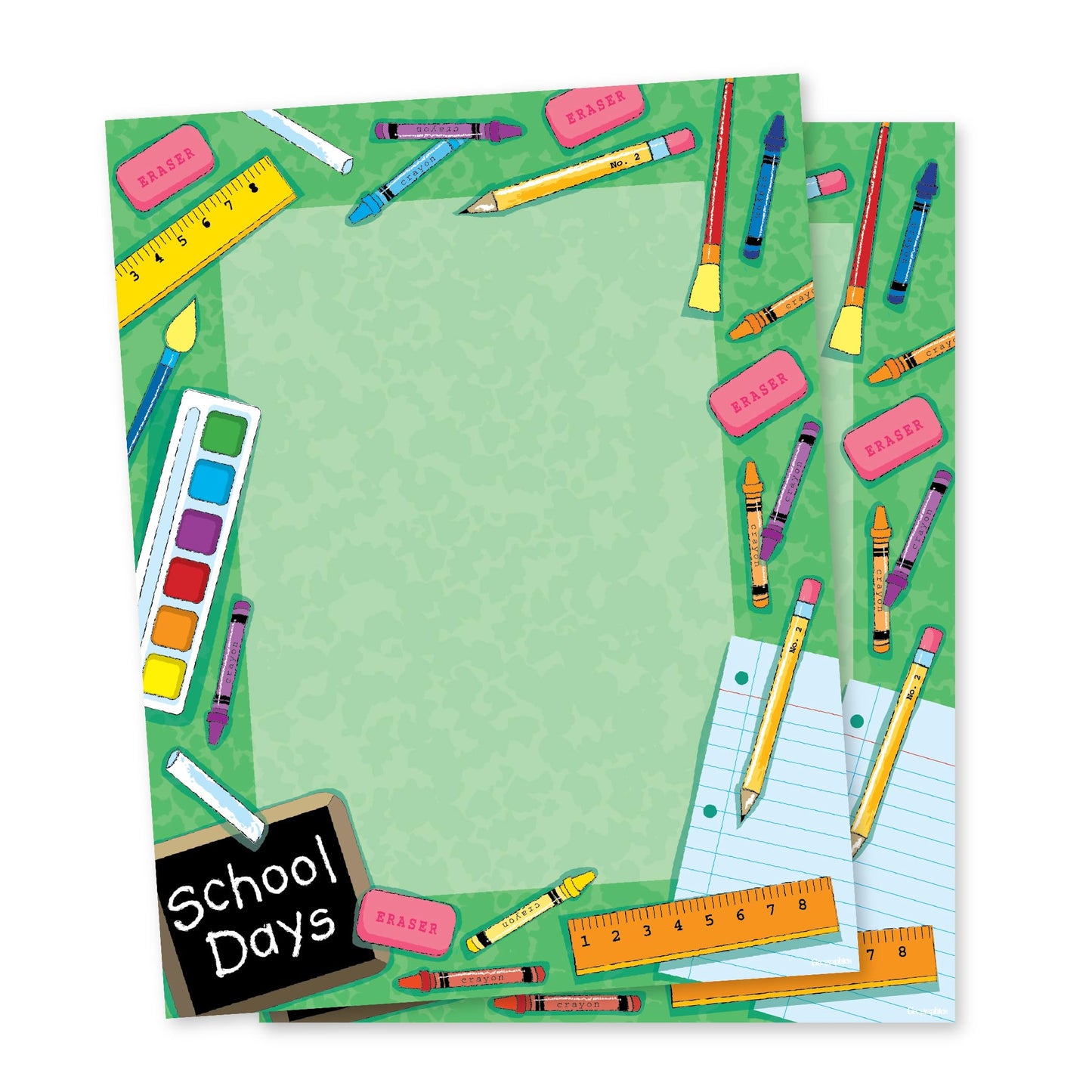 School Letterhead Pack, 100 Sheets, White, 8.5 x 11