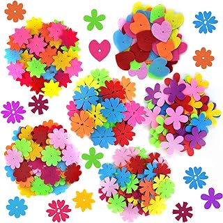 250 Felt Flower Embellishments for Crafts