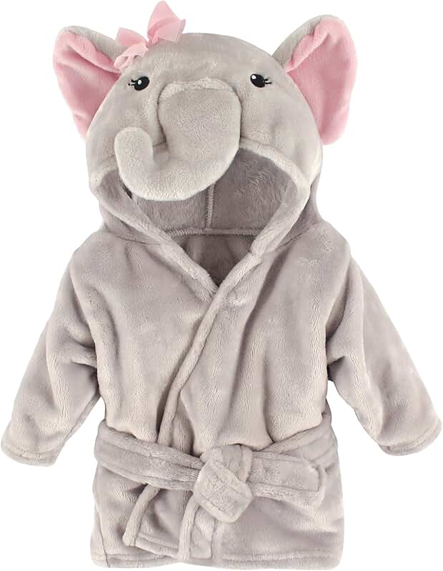 Cute Elephant Baby Plush Bathrobe for 0-9 Months