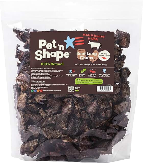 Natural Beef Lung Dog Treats, 32 oz