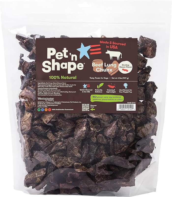 Natural Beef Lung Dog Treats, 32 oz