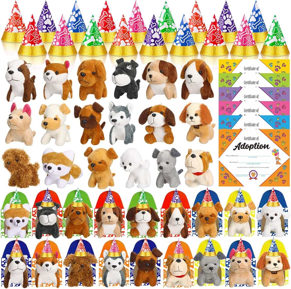 72-Piece Puppy Adoption Party Supplies Set