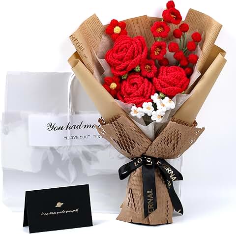 Handmade Crochet Flower Bouquet Gift Set