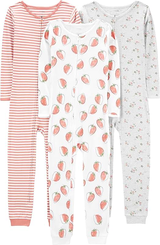Kids' 3-Pack Comfortable Cotton Pajamas