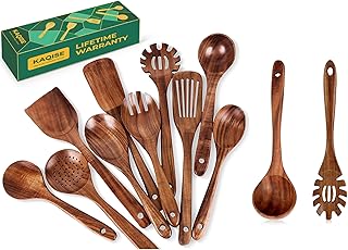 12-Piece Wooden Kitchen Utensil Set for Cooking