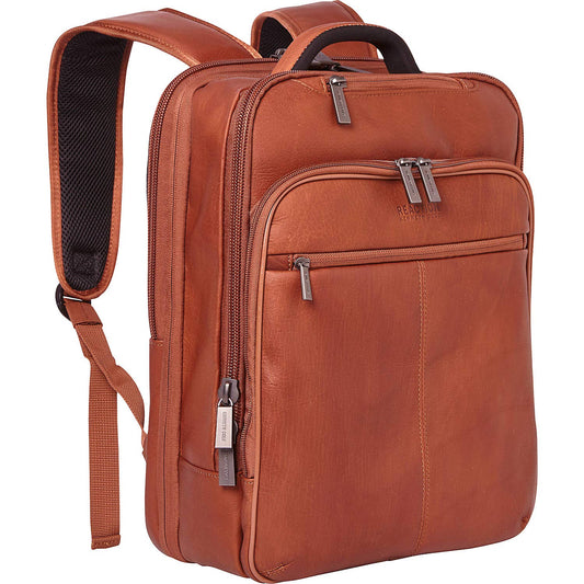 MODAIO Slim Backpack for 16" Laptop and Tablet in Cognac Leather