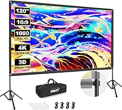 120-Inch Portable Outdoor Projector Screen with Stand