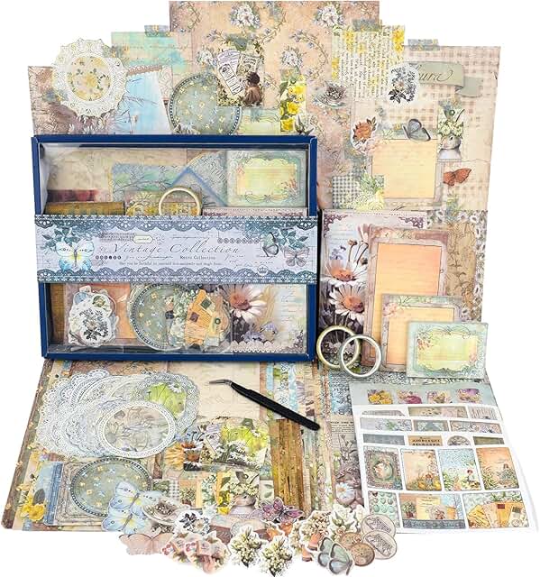 Vintage Wonderland Scrapbooking Kit with 202 Pieces
