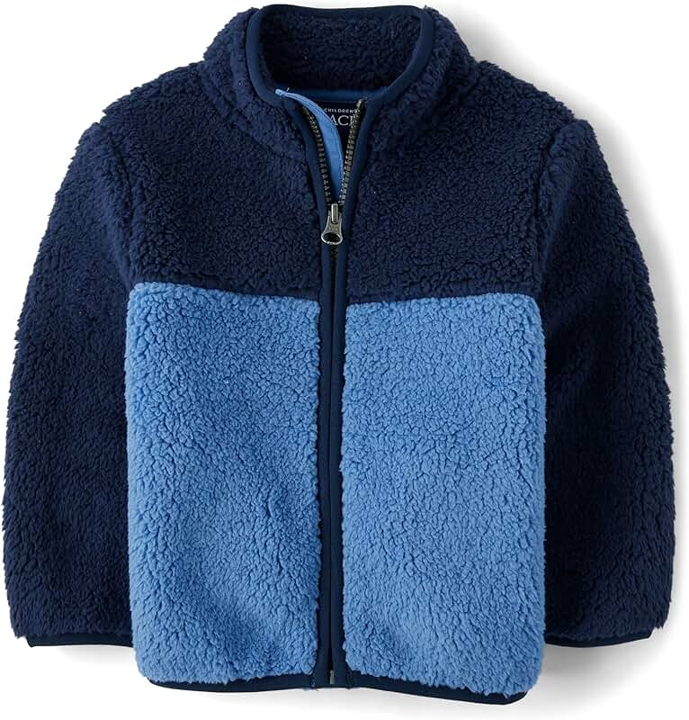 Cozy Fuzzy Sherpa Jacket for Baby Boy and Toddler