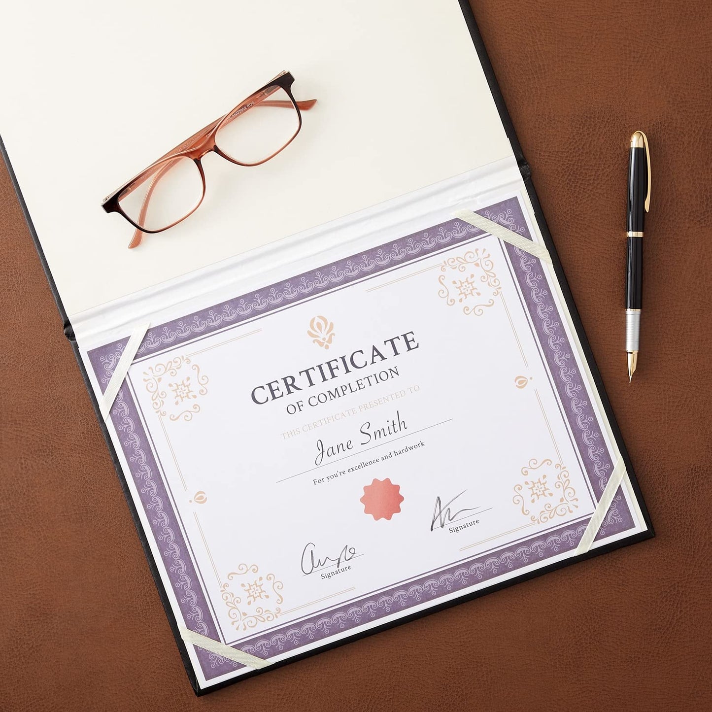 Multicolor Border Certificate Paper, 8.5 x 11, 96 Sheets