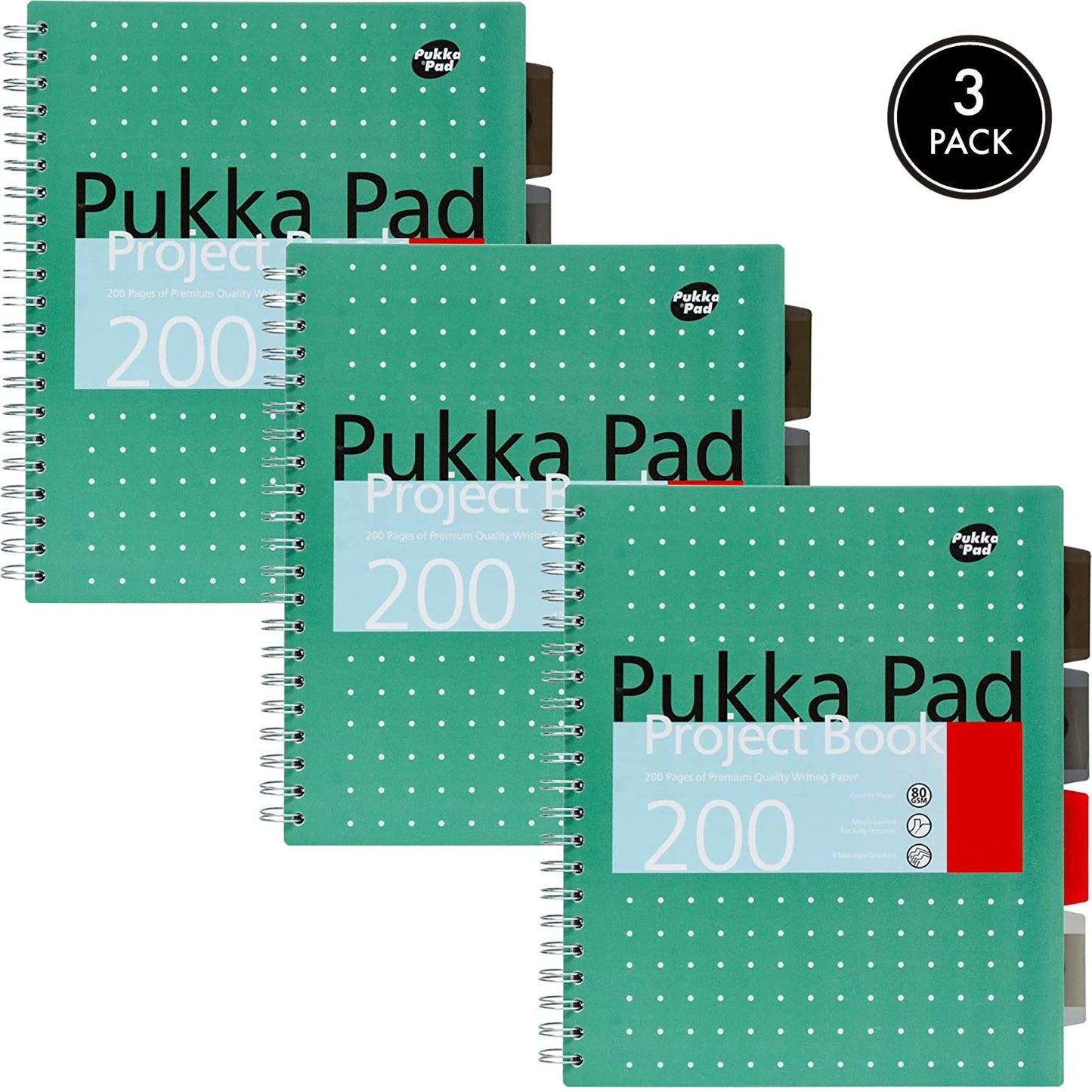 5-Subject Spiral Notebook Set with Dividers and Perforated Pages