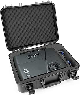 Projector Hard Case with Custom Foam for Travel