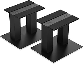 Pair of Steel Desktop Speaker Stands for Small and Medium Bookshelf Speakers