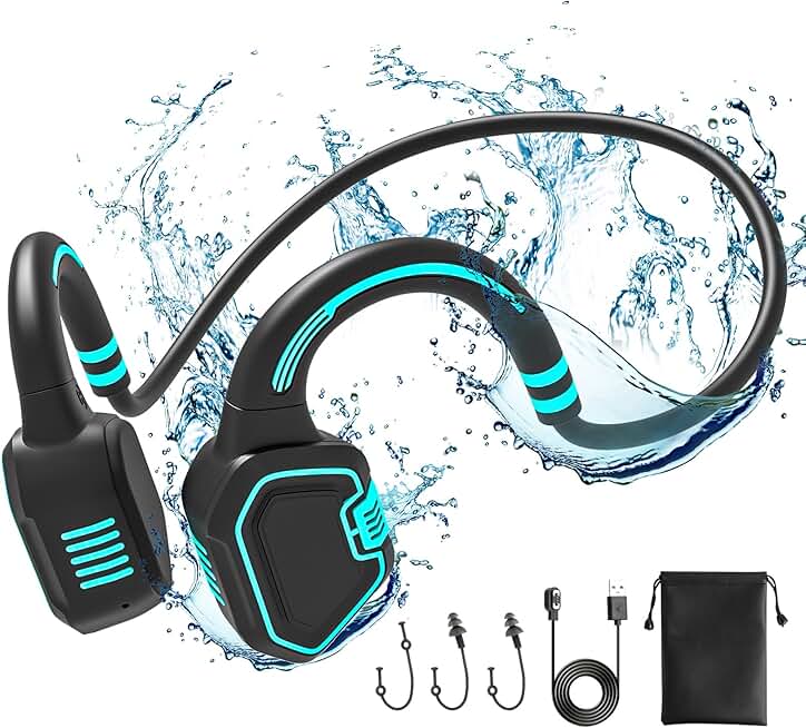Waterproof Open Ear Bone Conduction Headphones with MP3 and Bluetooth