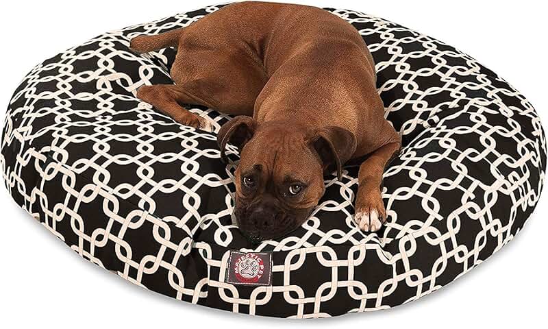 Large Round Indoor Outdoor Pet Dog Bed with Washable Cover