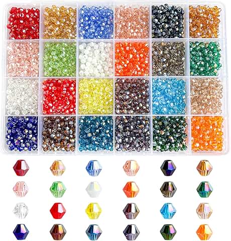 2880pcs 4mm Crystal Bicone Beads for Jewelry Making
