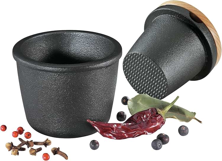 Cast Iron Spice Grinder with Beech Wood Lid