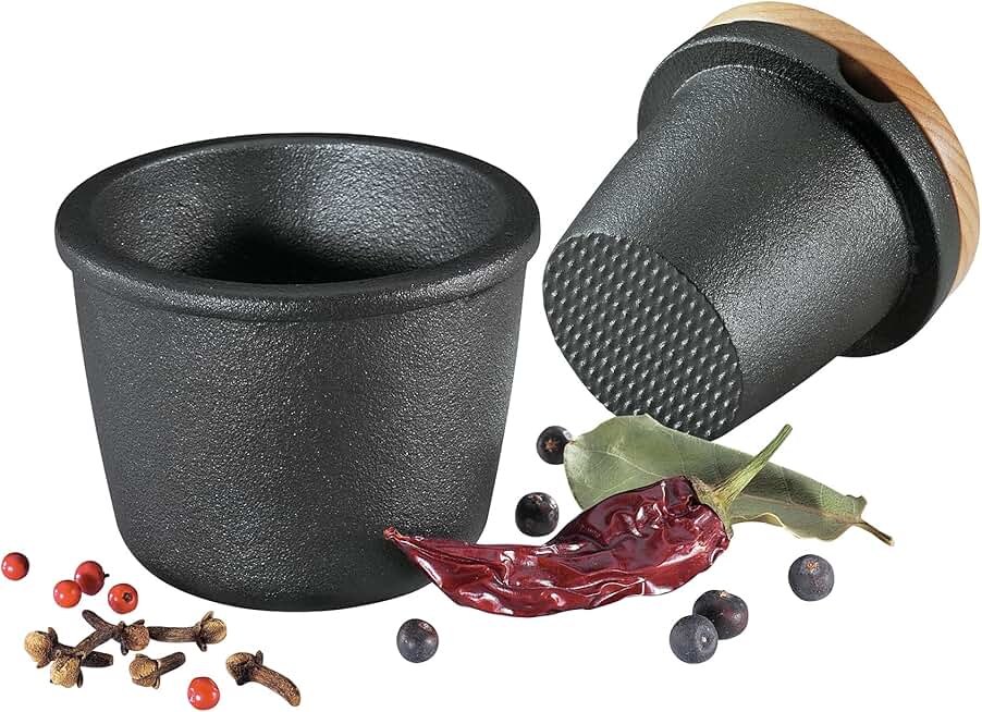 Cast Iron Spice Grinder with Beech Wood Lid