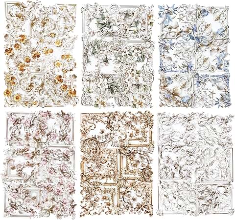 120 Pcs Baroque Relief Corner Embellishments for Crafts
