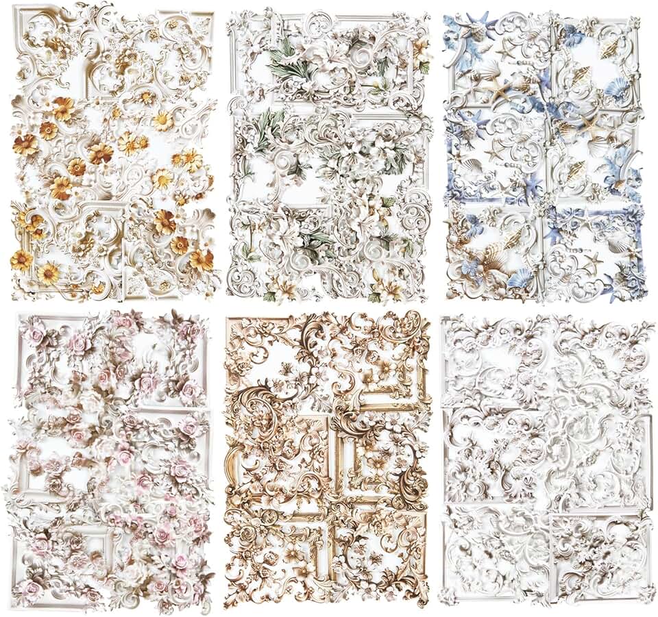 120 Pcs Baroque Relief Corner Embellishments for Crafts