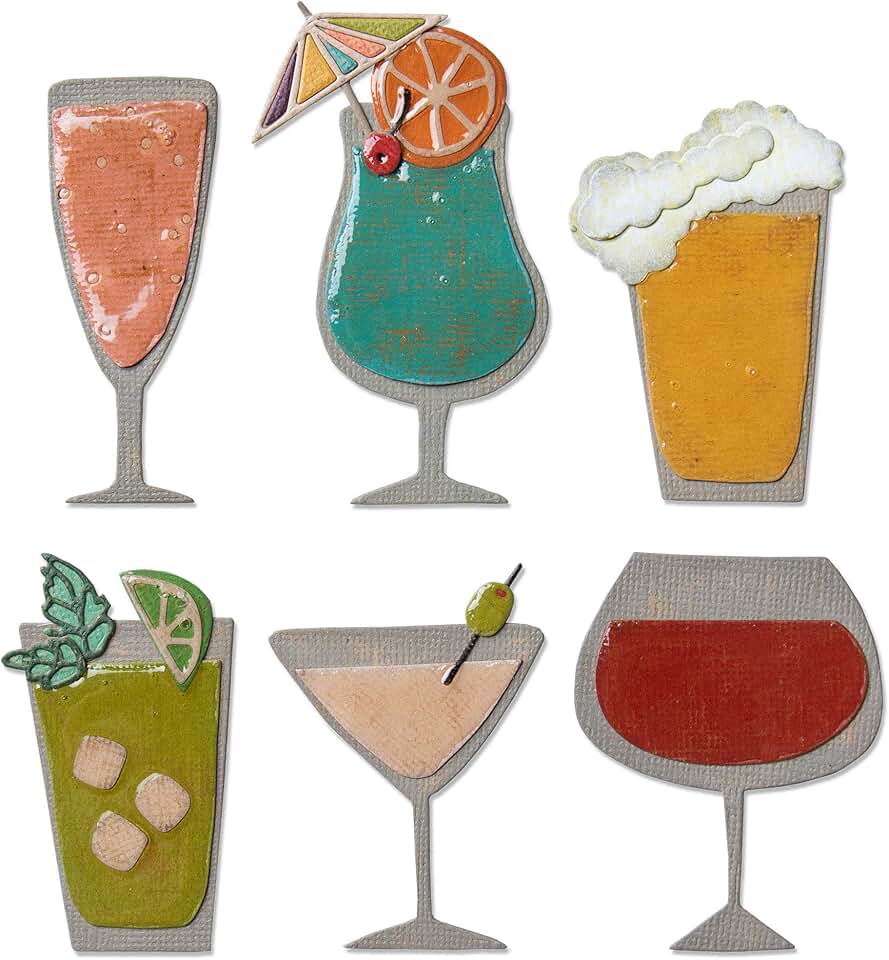 Happy Hour Thinlits Die Set, 24 Pieces
