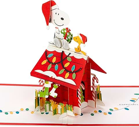 Pop Up Christmas Card with Snoopy's Dog House
