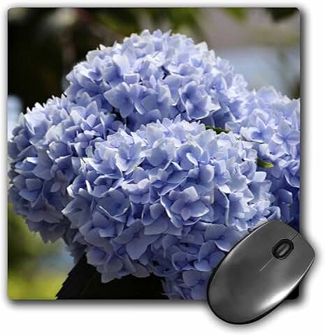 Pretty Blue Hydrangeas Floral Print Mouse Pad