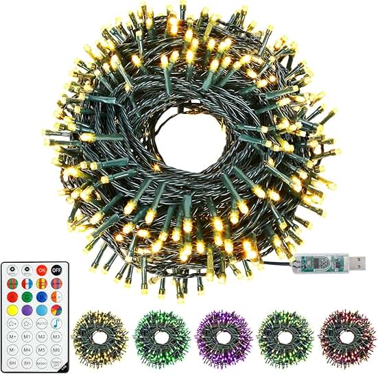 150 LED Christmas String Lights with Remote and App Control