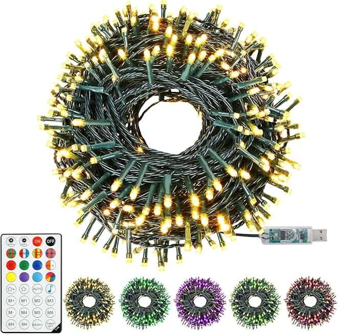 150 LED Christmas String Lights with Remote and App Control