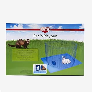 Pet Playpen with Mat for Small Animals