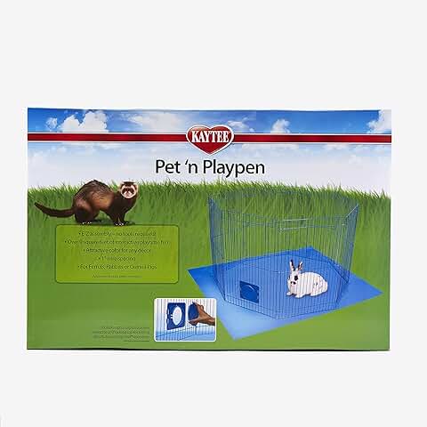 Pet Playpen with Mat for Small Animals