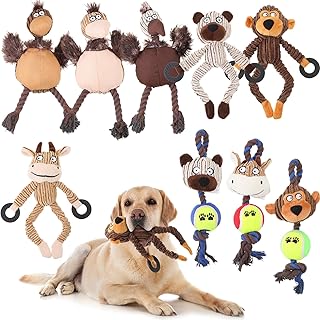 9 Pcs Soft Plush Dog Toys for Small and Medium Dogs