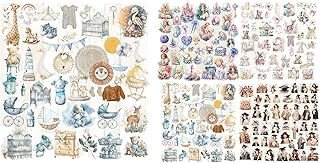 Set of 5 Vintage Translucent Junk Journal Stickers