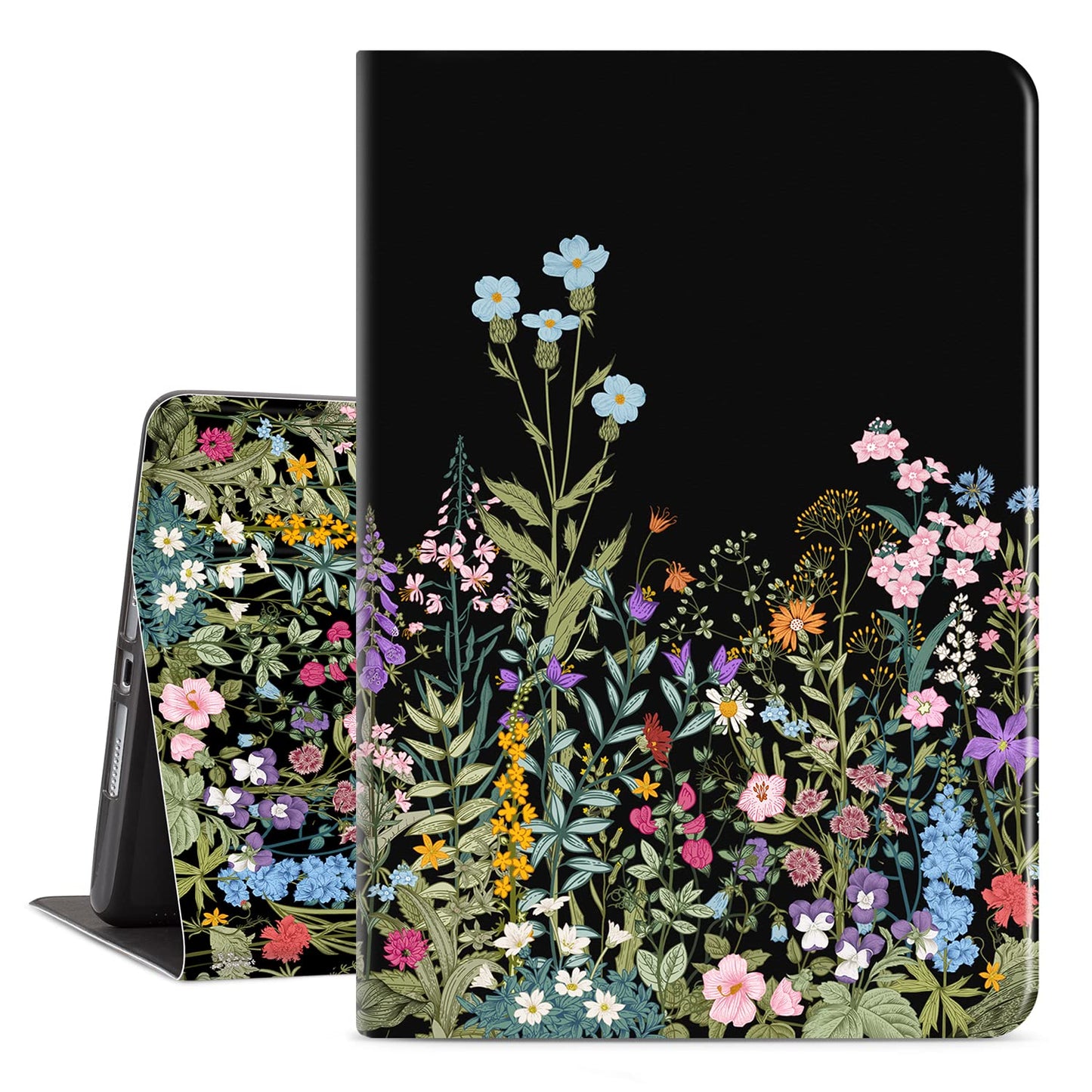 iPad 9Th Generation Case,iPad 7Th Generation Case,iPad 8Th Generation Case,iPad 10.2 Case for Kids iPad Gen 7/8/9 10.2 Inch Auto Wake/Sleep Multi-Angle Viewing Adjustable Stand Covers Flowers