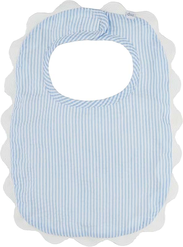 Children's Blue Seersucker Bib