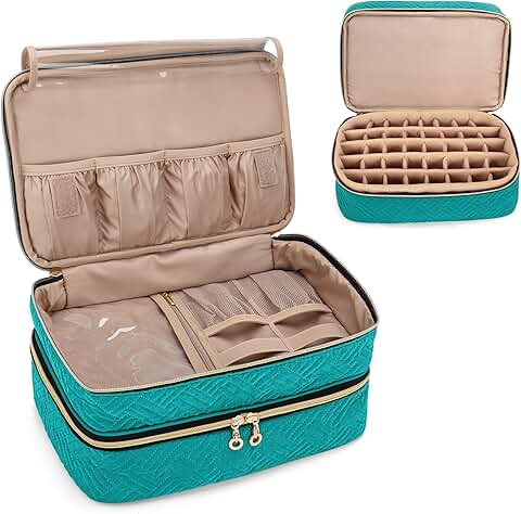Teal Essential Oil Storage Case for 40 Bottles