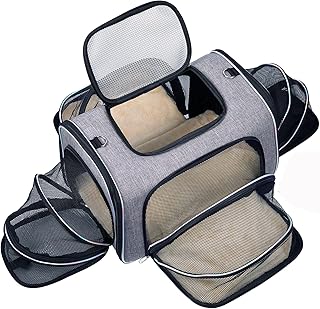 Soft Pet Carrier for Cats, Under Seat, Expandable