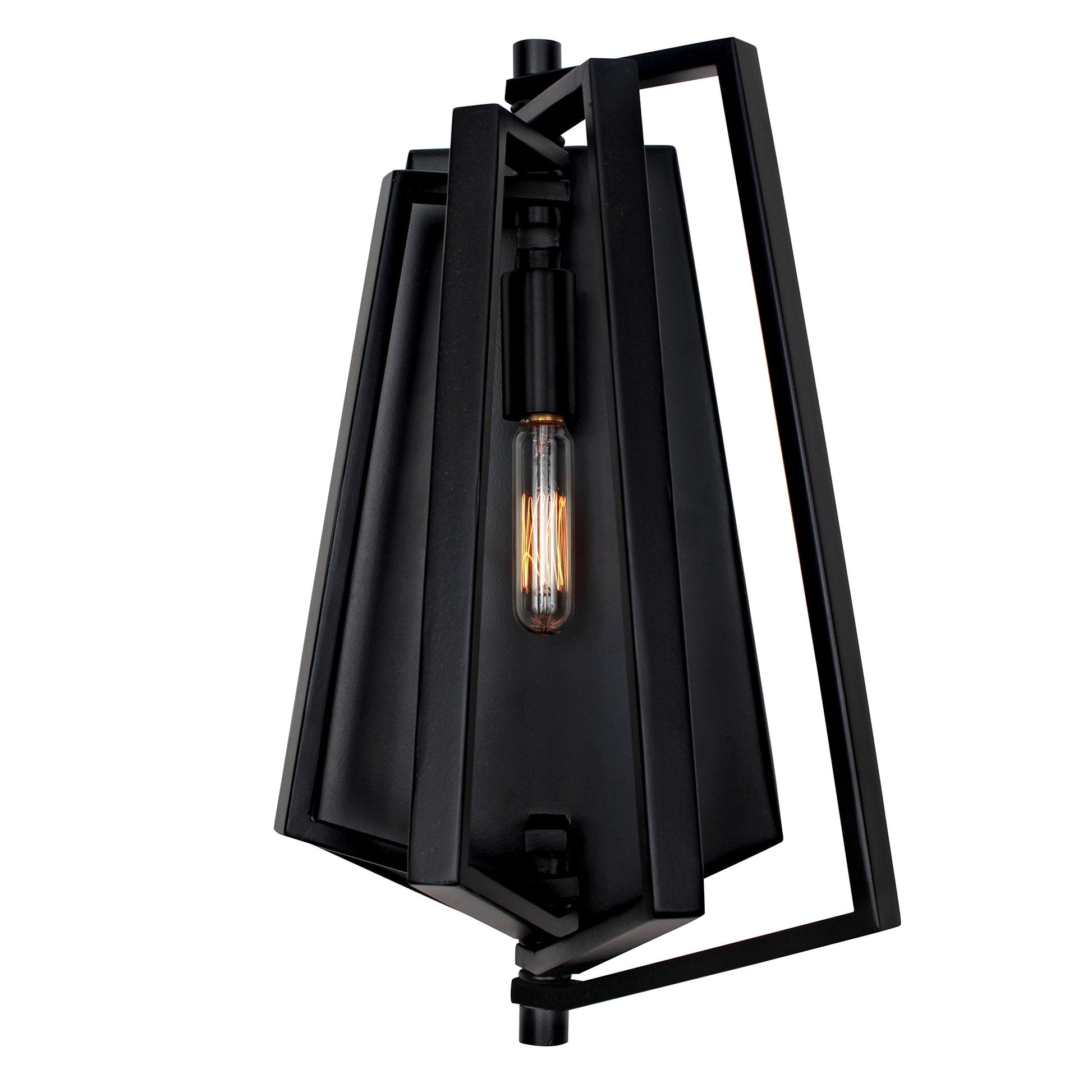 262W01BL Gymnast Wall Sconce, Black