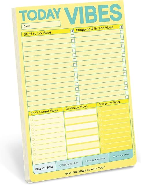 Daily To Do List and Planner Pad, 6 x 9 inches