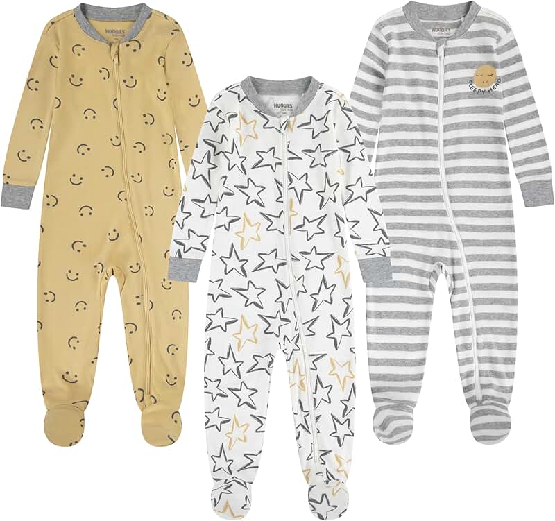 Unisex Baby Footed Pajama Set (3-Pack)