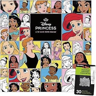 2026 Princess Wall Calendar with Push Pins