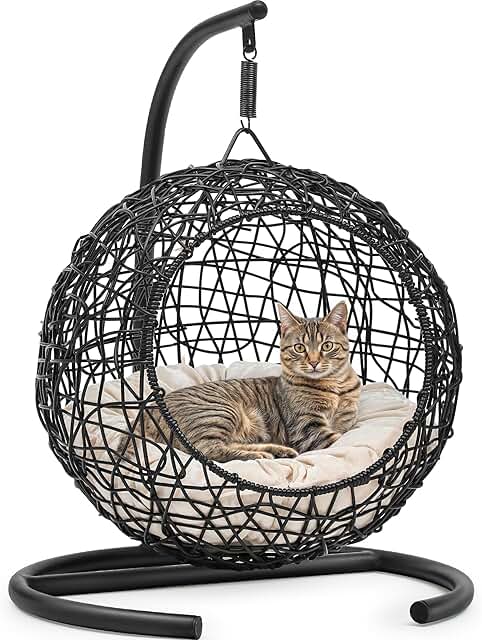 Cat Swing Bed with Stand and Cushion